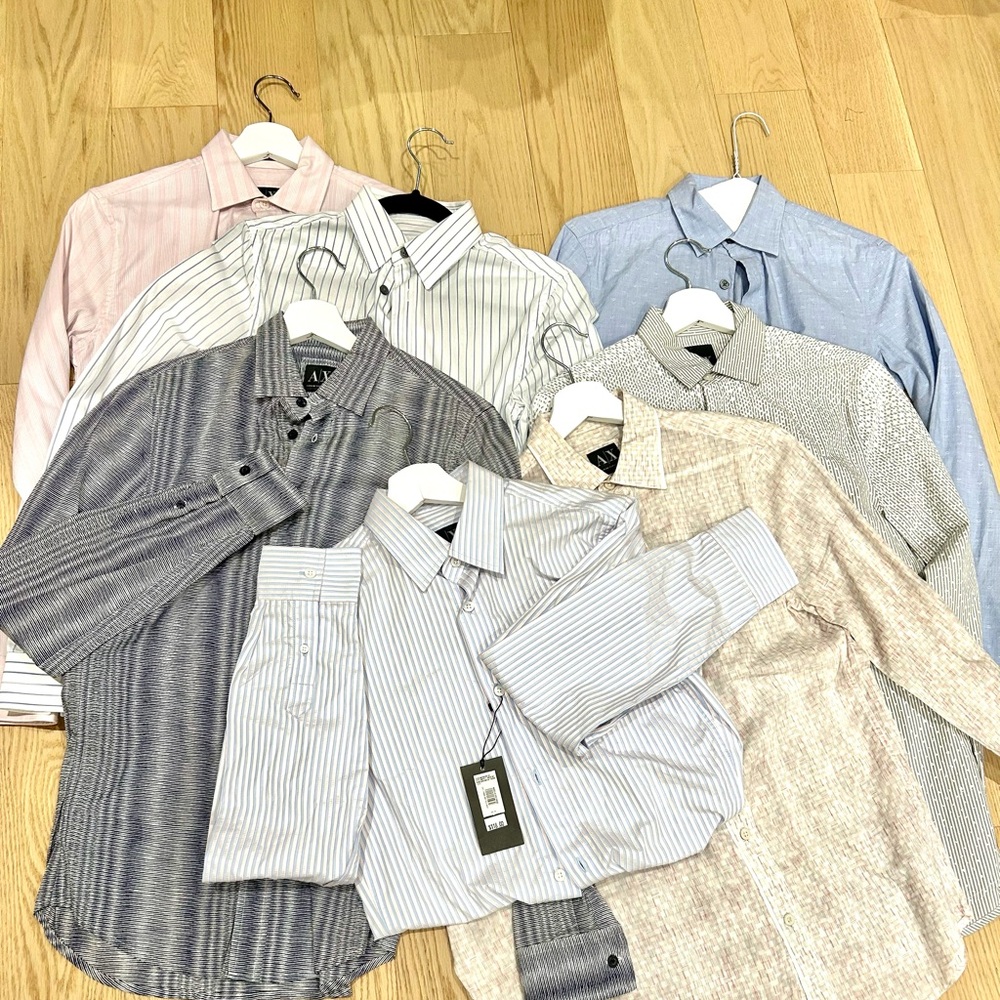 LOT of 7 A|X Aramani Exchange shirts size: XS